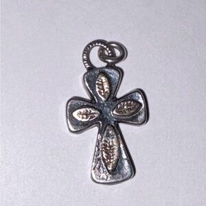 .925/14 k gold Israeli cross pendant
